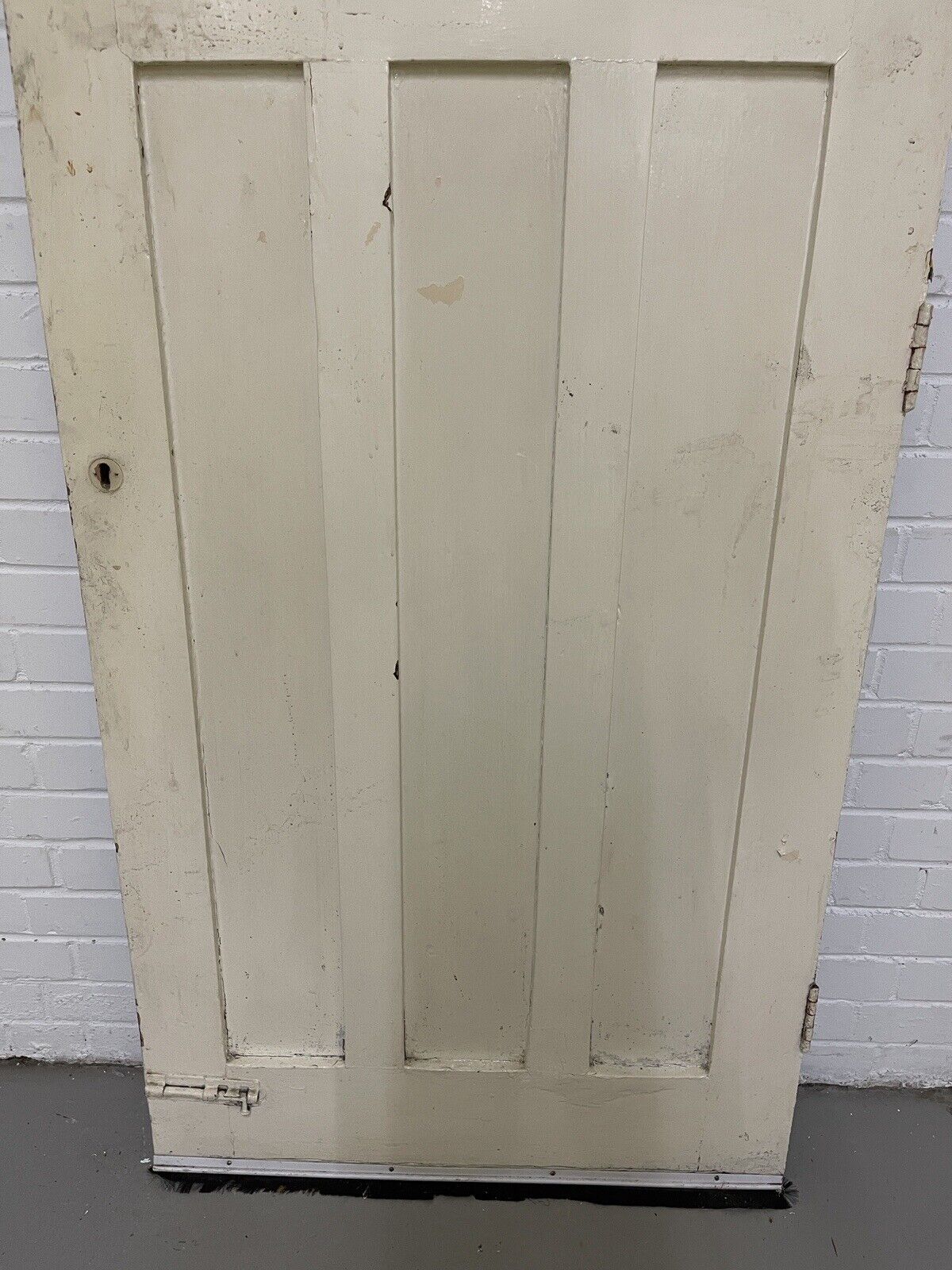 Reclaimed Old Edwardian Victorian Wooden Panel Front Door 1975mm x 808mm