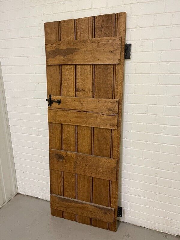 Reclaimed Oak Old Handmade Studded Ledge and Brace door 1795 x 675mm