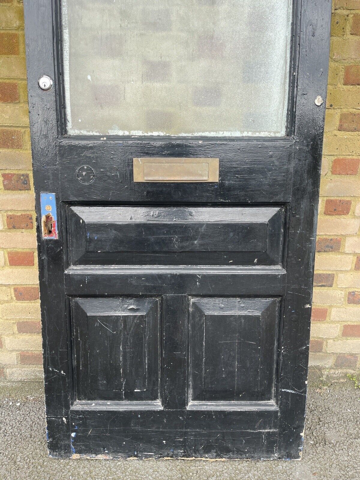 Reclaimed Victorian Edwardian Wooden Panel External Front Door 2125 x 910mm