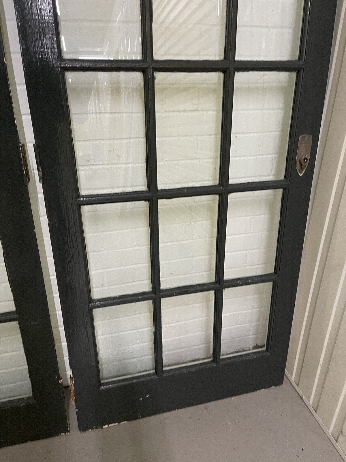 Pair Of Reclaimed Georgian Wooden Panel External Side Back Doors 1980 x 835mm