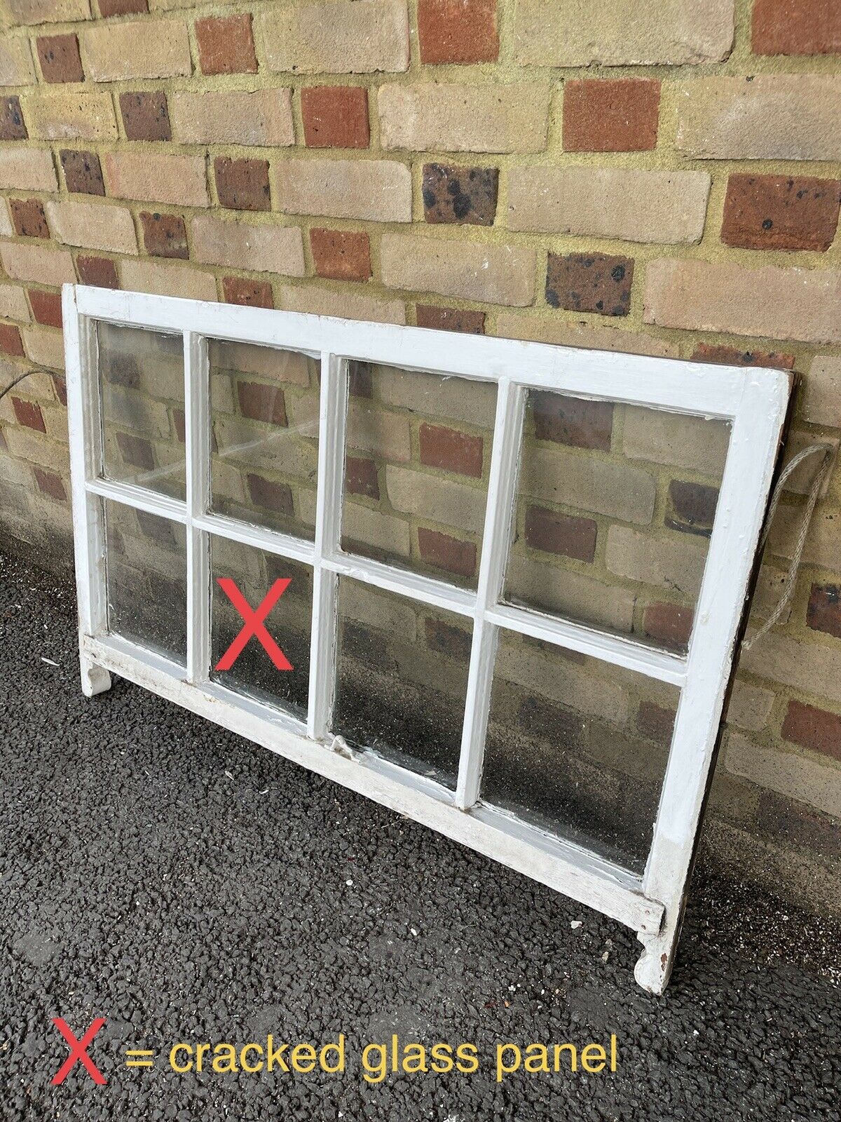 Reclaimed Old Georgian 8 Panel Wooden Sash Window 1130 x 740mm