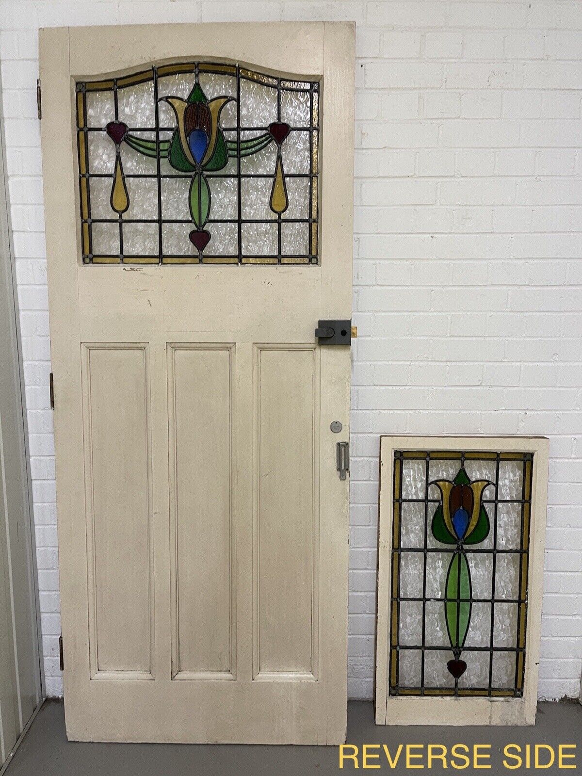 Reclaimed Victorian Edwardian Wooden External Front Door Side Panel 2075 x 860mm