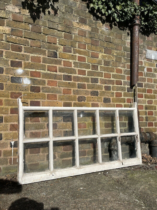 Large Reclaimed Old Georgian 10 Panel Wooden Sash Window