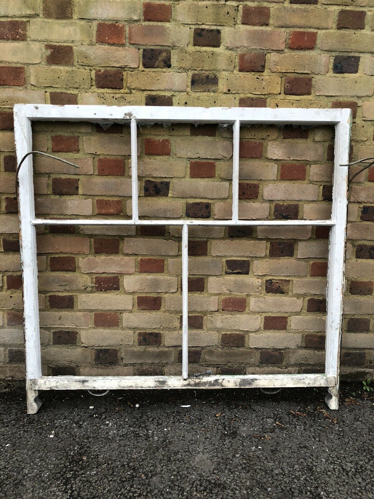 Large Reclaimed Old Georgian 5 Panel Wooden Sash Window NO GLASS