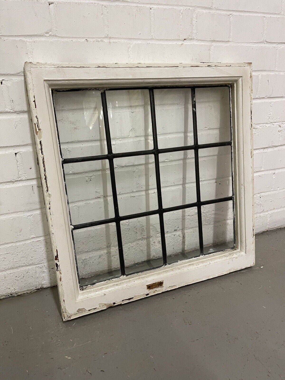 Reclaimed Leaded Light Panel Wooden Windows 560 x 570mm