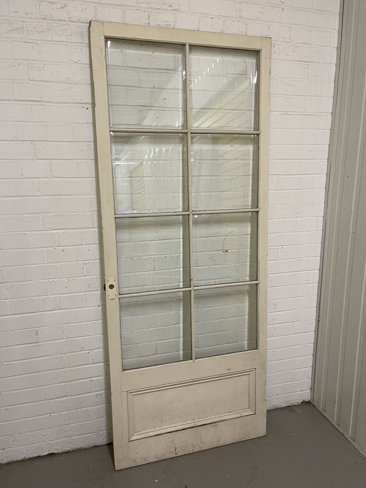 Reclaimed Georgian Wooden Panel Bevelled Glass Door 2006 x 810mm