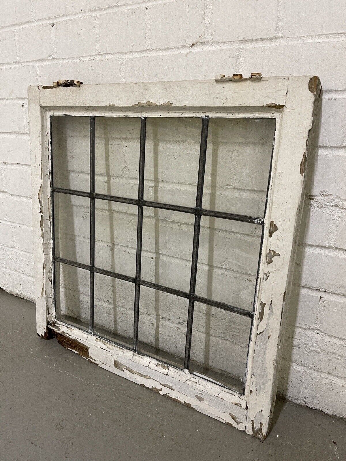 Reclaimed Leaded Light Panel Wooden Windows 560 x 568mm