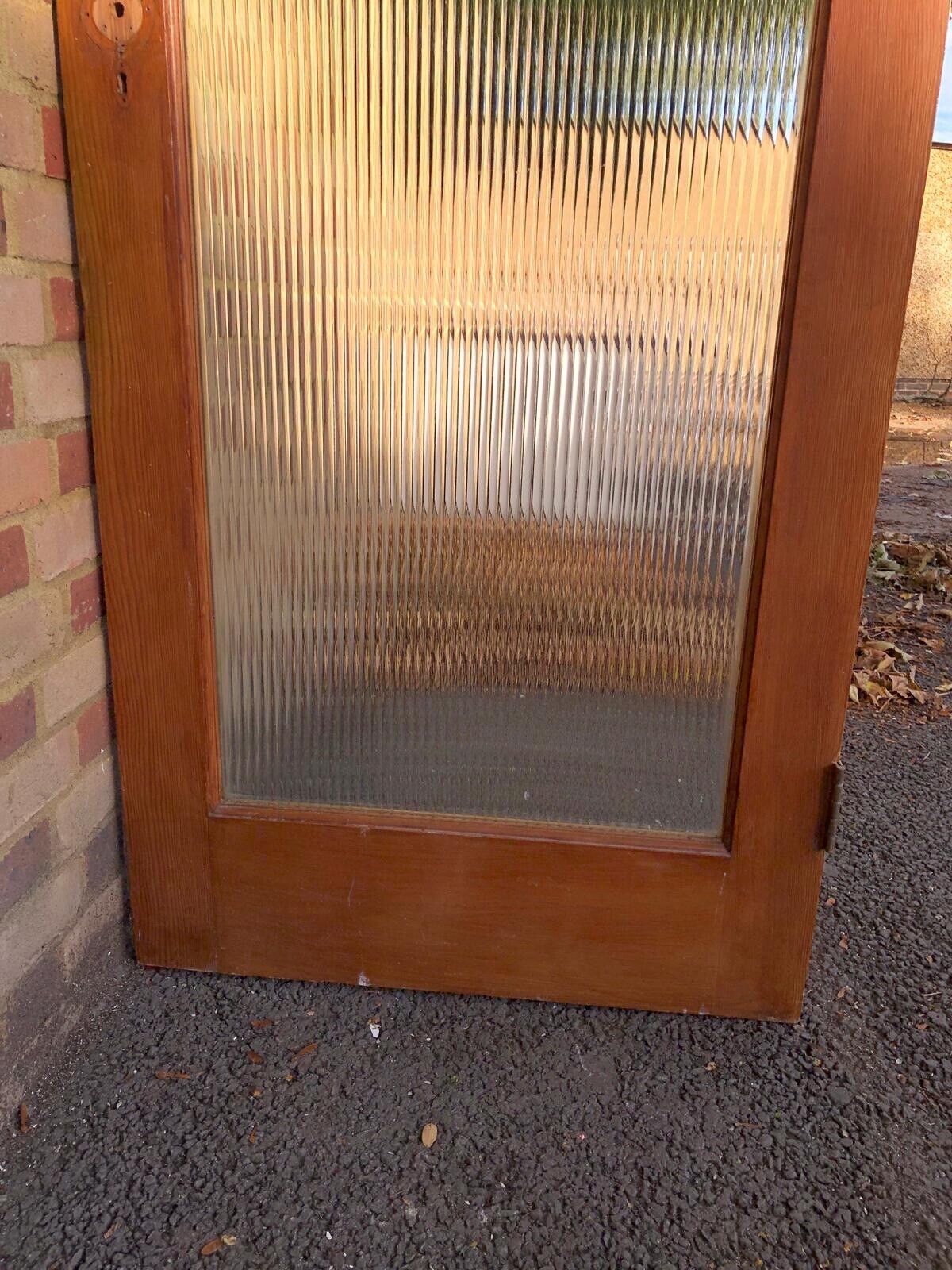 Reclaimed Reeded Glass Internal Or External Door 2020 x 813mm