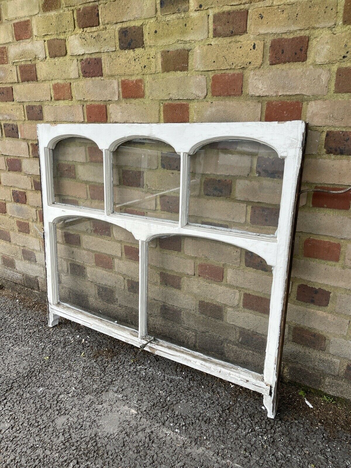 Reclaimed Old Edwardian Arch Sash Wooden Window 1067 x 915mm