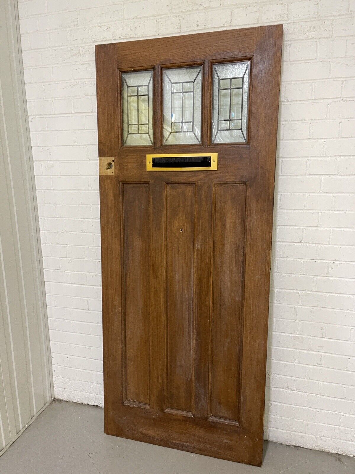 Reclaimed Oak Victorian Edwardian Wooden Panel Front Door 1980 x 840mm