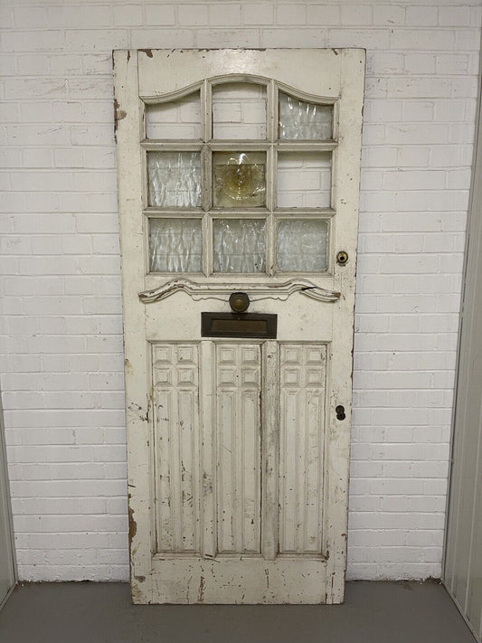 Reclaimed Old Art and Crafts Edwardian Victorian Wooden Front Door 2069 x 860mm