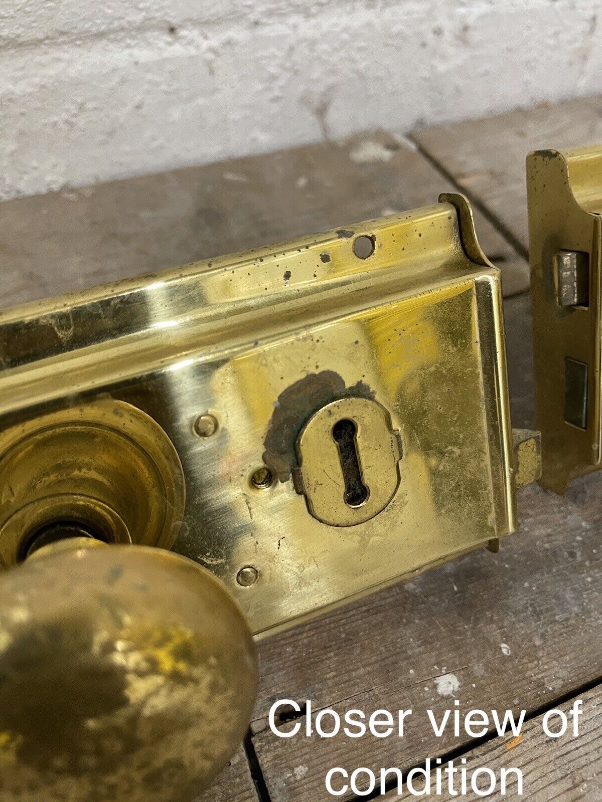 Job Lot Of 4 Reclaimed Antique Door Rim Locks With Door Handles NO KEYS
