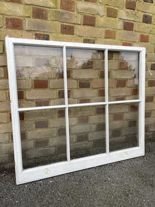 Reclaimed Old Georgian 6 Panel Wooden Window 1080 x 945mm