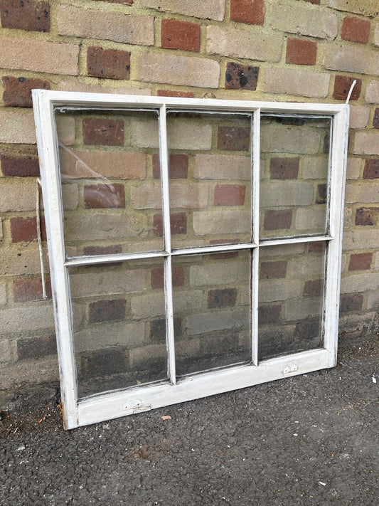 Reclaimed Old Georgian 6 Panel Wooden Window 840 x 800mm