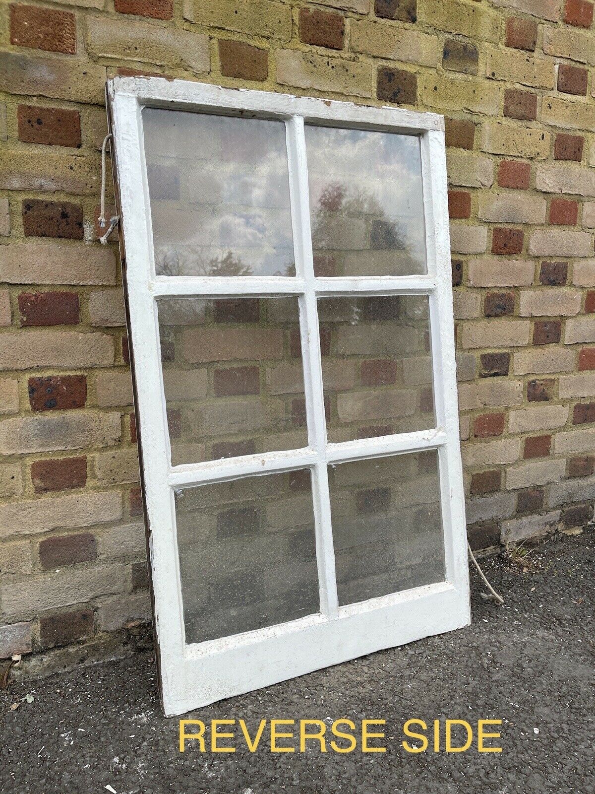 Reclaimed Old Georgian 6 Panel Wooden Window 1115mm Or 1080 x 695mm