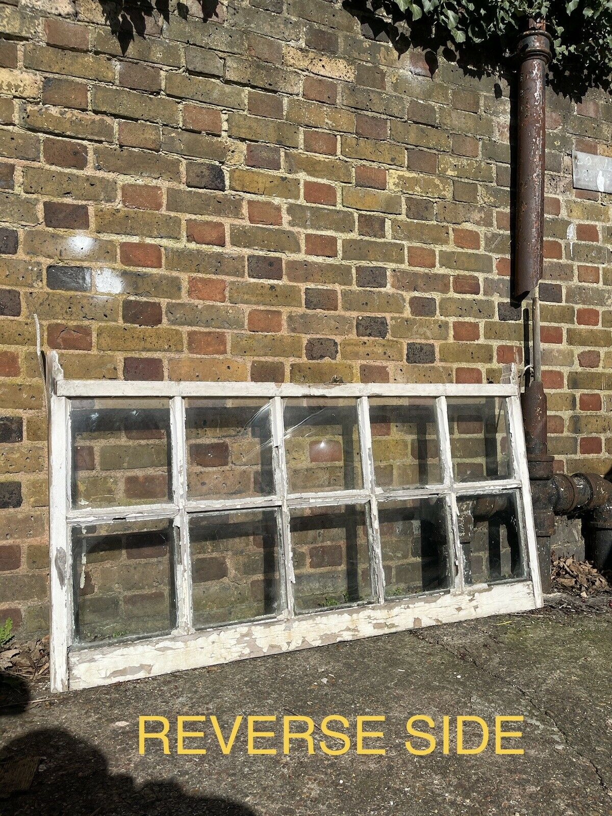 Large Reclaimed Old Georgian 10 Panel Wooden Sash Window