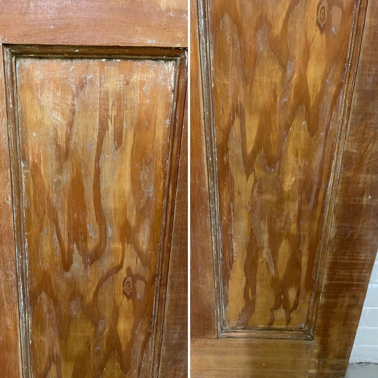 Original Vintage Reclaimed Edwardian Pine Internal  panel Door 1955 x 760mm