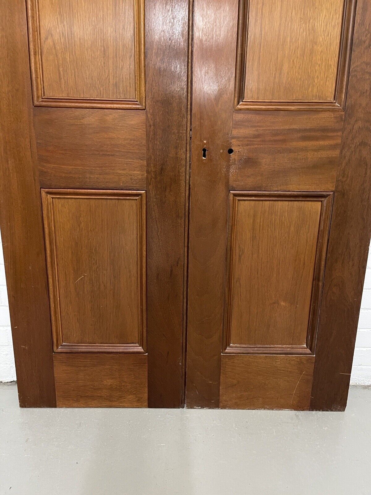 Reclaimed Large French Mahogany  Wooden Double Doors Provenance Knightsbridge