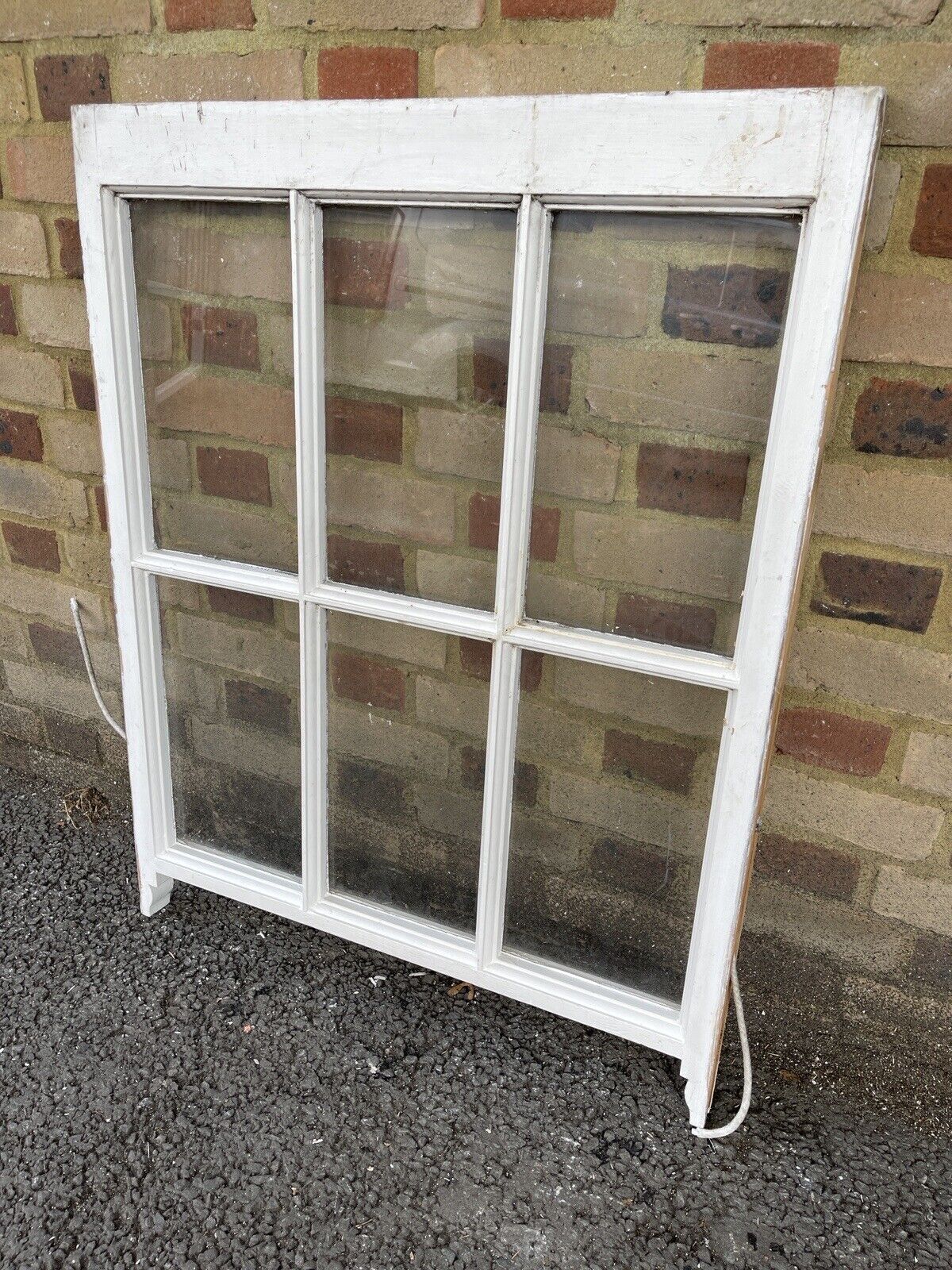 Reclaimed Old Georgian 6 Panel Wooden Window 745 x 940mm