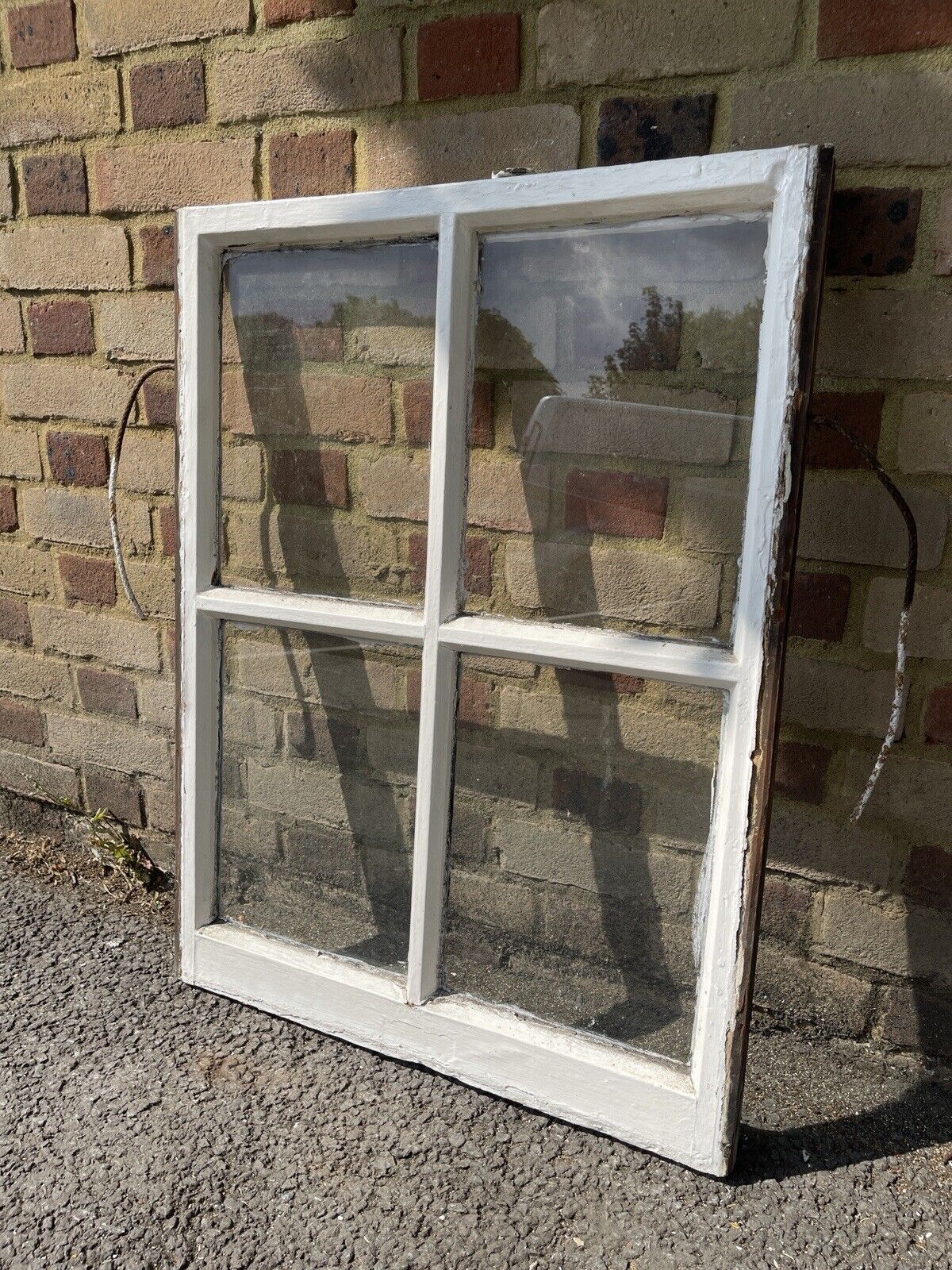 Reclaimed Old Georgian 4 Panel Wooden Window 845 x 640mm