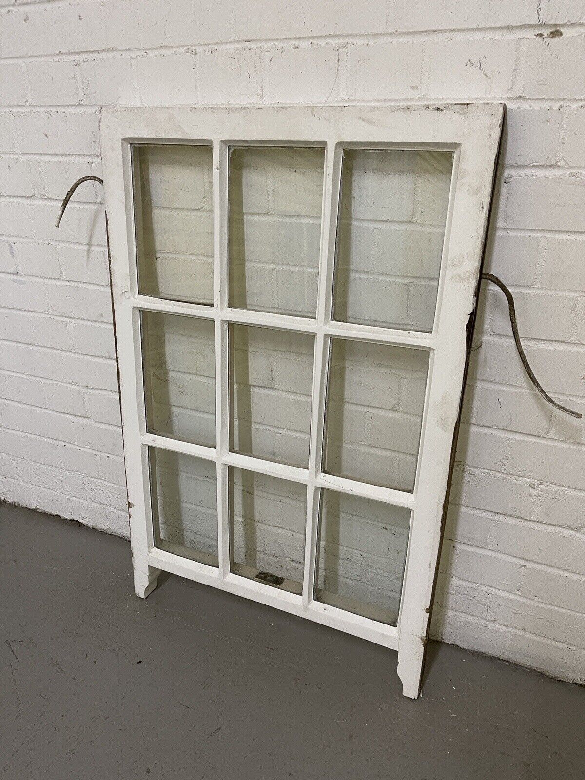 Reclaimed Old Georgian 9 Panel Wooden Window 605 x 928mm