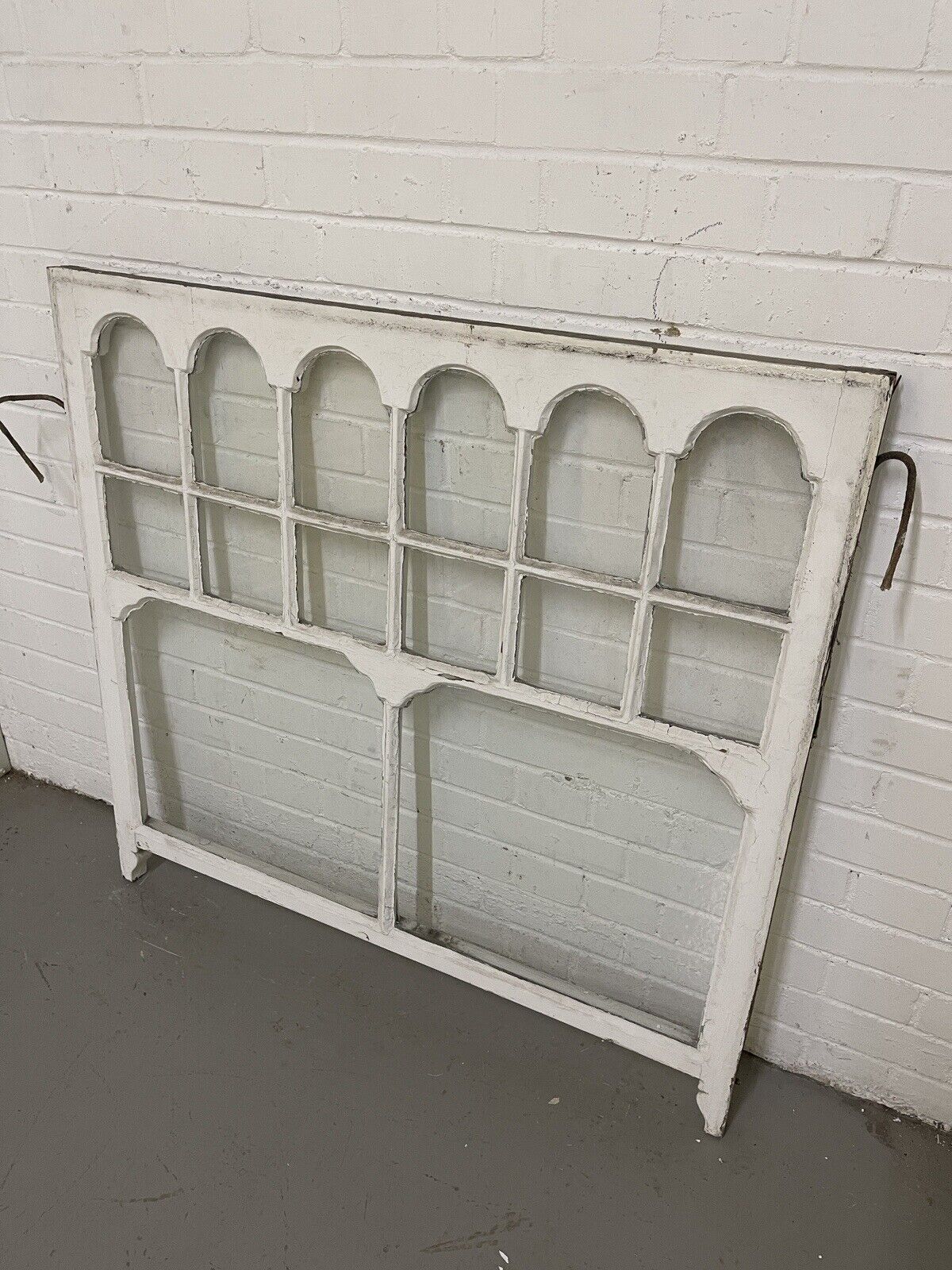 Reclaimed Old Edwardian Arch Sash Wooden Windows 1050 x 995mm and 995 x 405mm