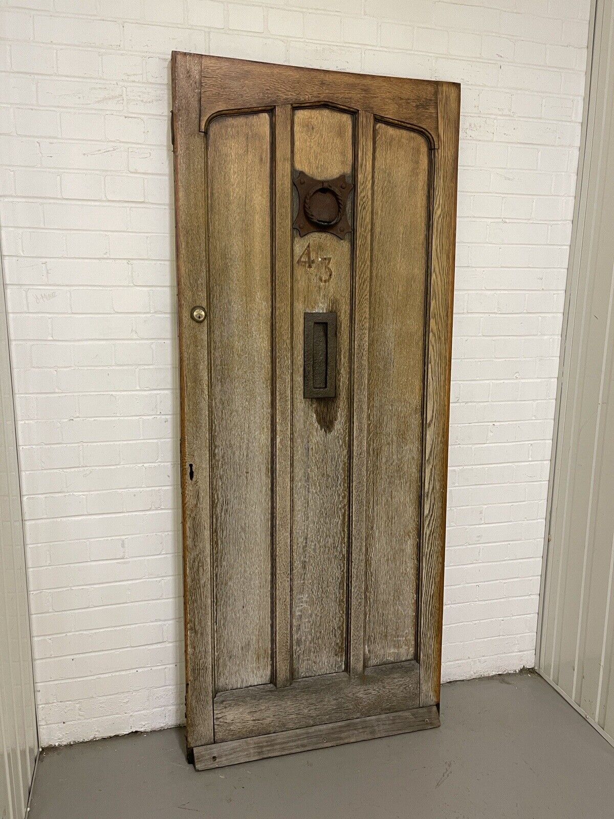 Reclaimed Victorian Edwardian Wooden Panel External Front Door 2073 x 860mm