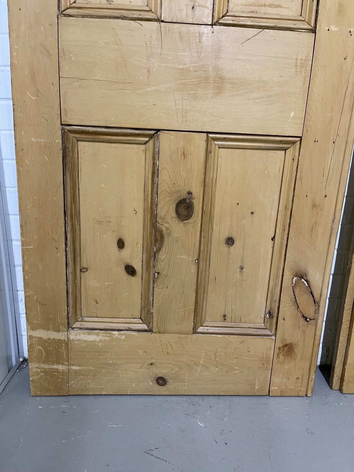 Reclaimed Victorian Pair French Pine Internal 4 panel Door 2250 or 2060 x 1567mm