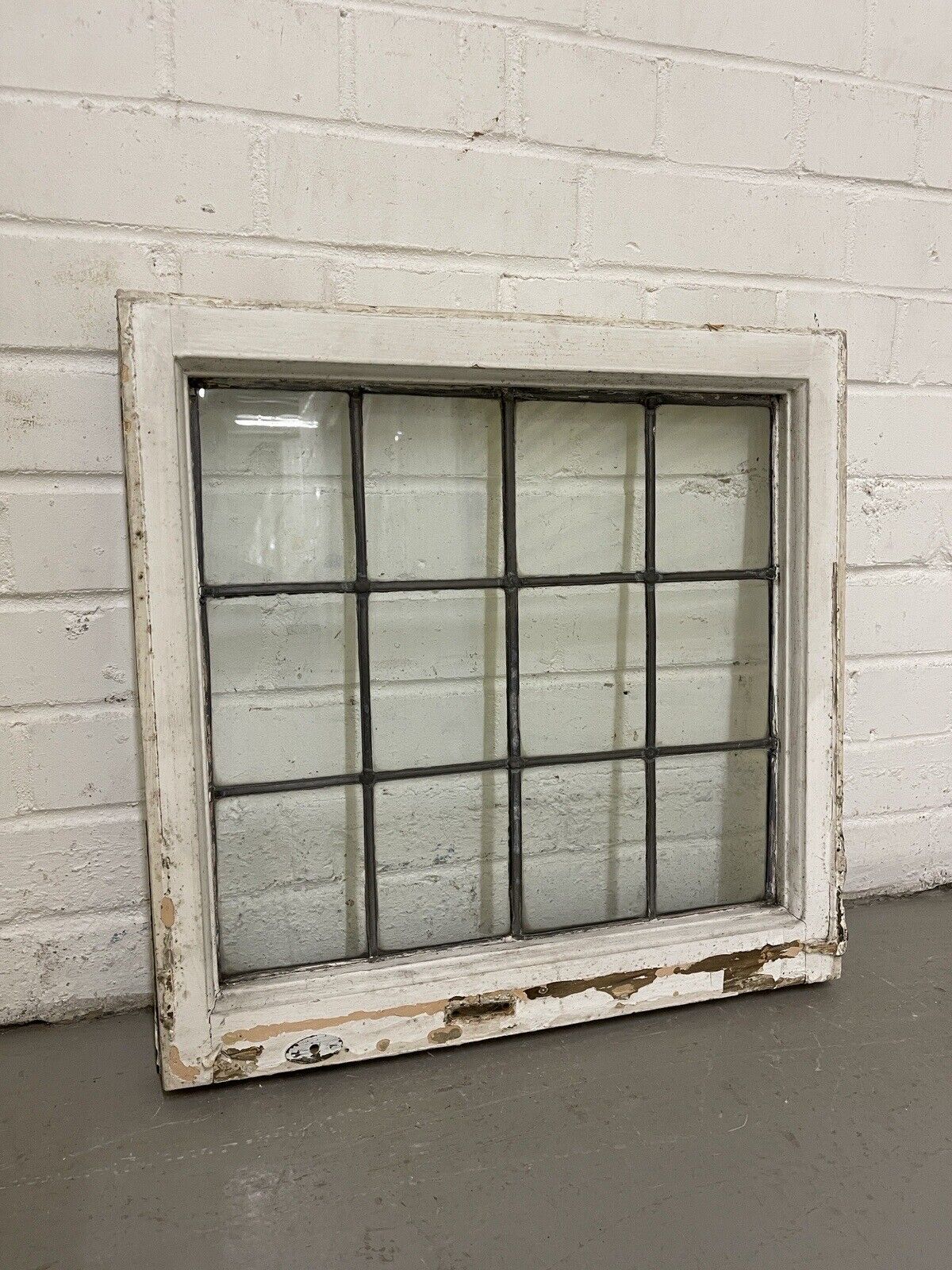 Reclaimed Leaded Light Panel Wooden Windows 510 x 505mm