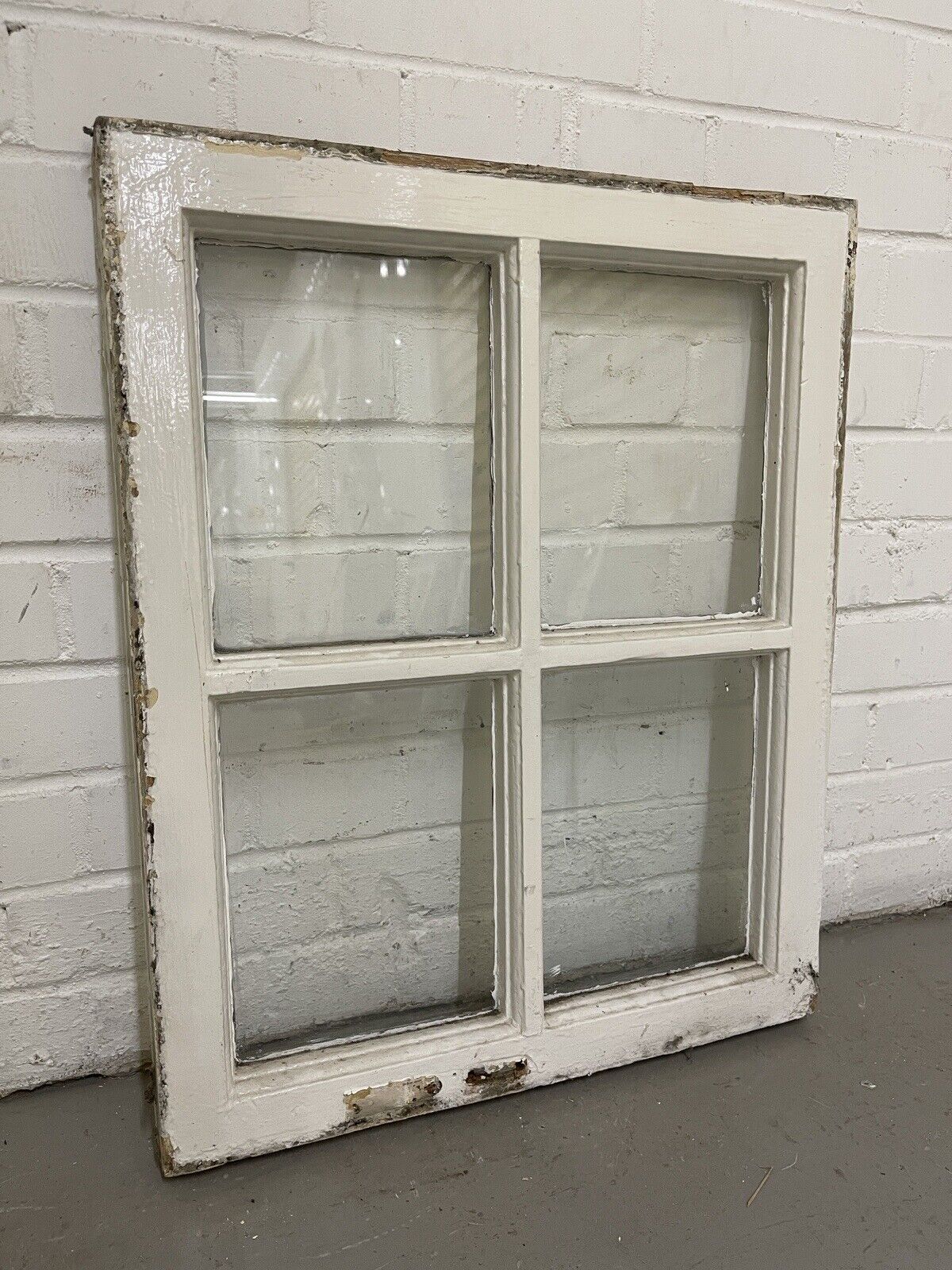 Reclaimed Old Georgian 4 Panel Wooden Window 520 x 640mm