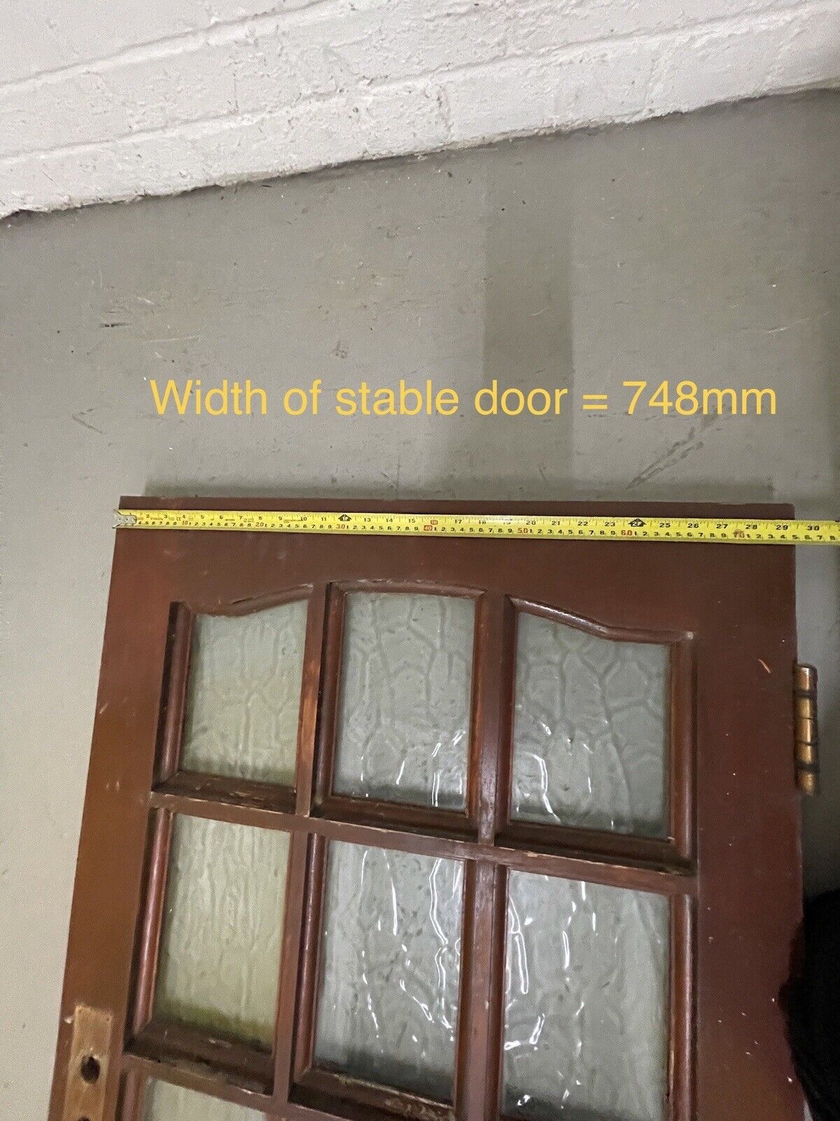 Solid Hardwood External Glass panel Stable Door 1955 X 748mm