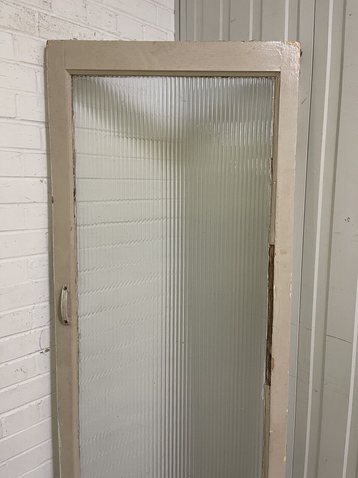 Reclaimed Reeded Glass Internal Or External Door 1908 or 1913 x 705 or 710mm