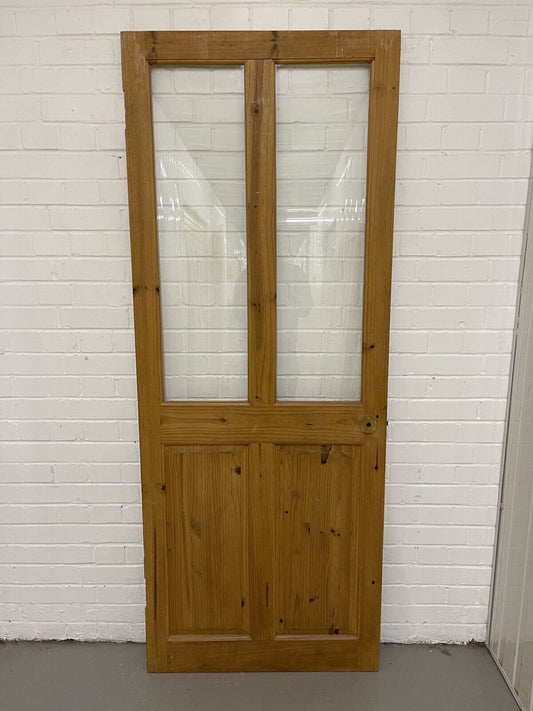 Modern Pine Glass Panel Internal 4 panel Door 2005 x 790mm