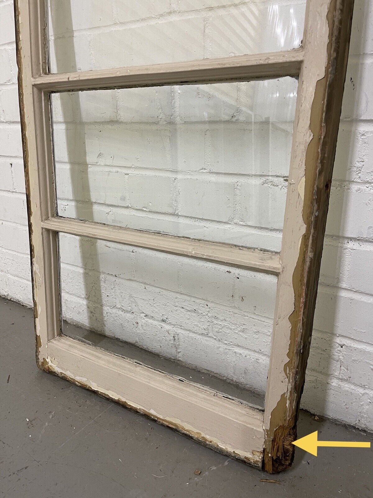 Reclaimed Old Georgian 4 panel Wooden Window 1045 or 1035 x 520mm