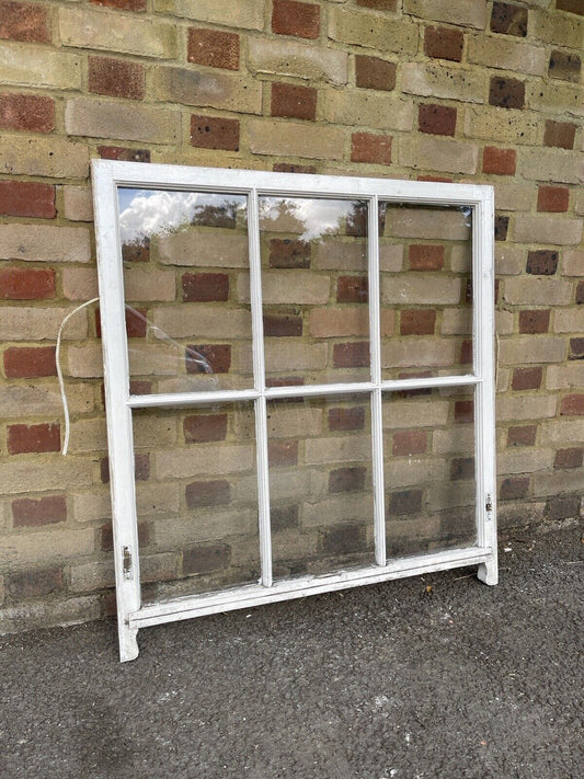 Reclaimed Old Georgian 6 Panel Wooden Window 968 x 900mm